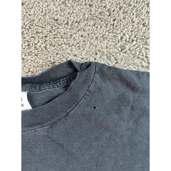 VINTAGE Wolf Shirt Mens XL Black Double Sided Howl At The Moon TNT 90s - Picture 4 of 12